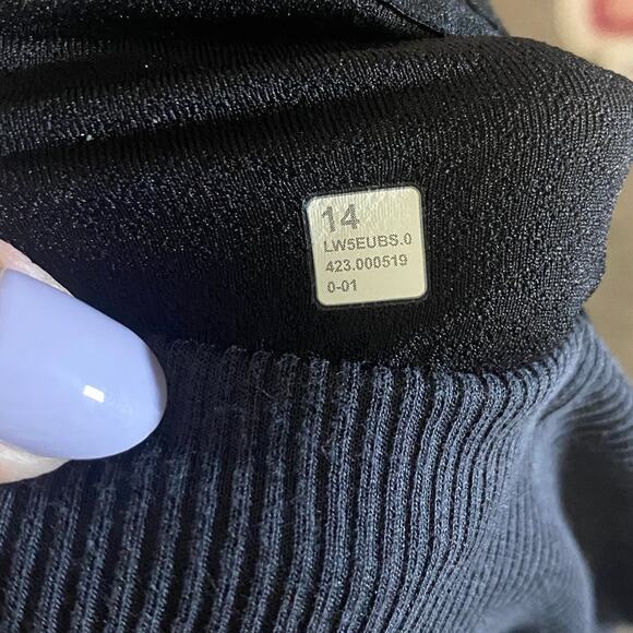 Lululemon Brushed Softstreme Ribbed Zip Flared Pant Dark Grey Ankle Zipper Sz 14 - Picture 13 of 14